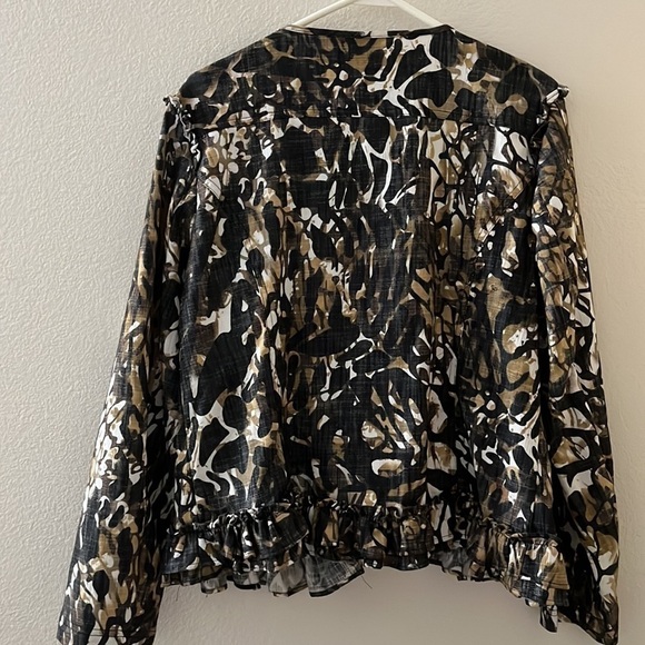 Bamboo Traders Light Weight Ruffle Snap Front XL Jacket - Picture 4 of 6